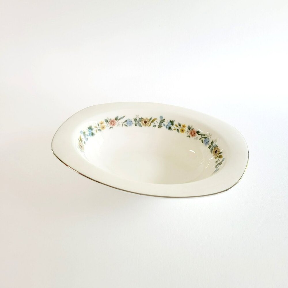 Royal Doulton Pastorale Oval Serving Bowl Floral Band, Vintage c.1970-90 England